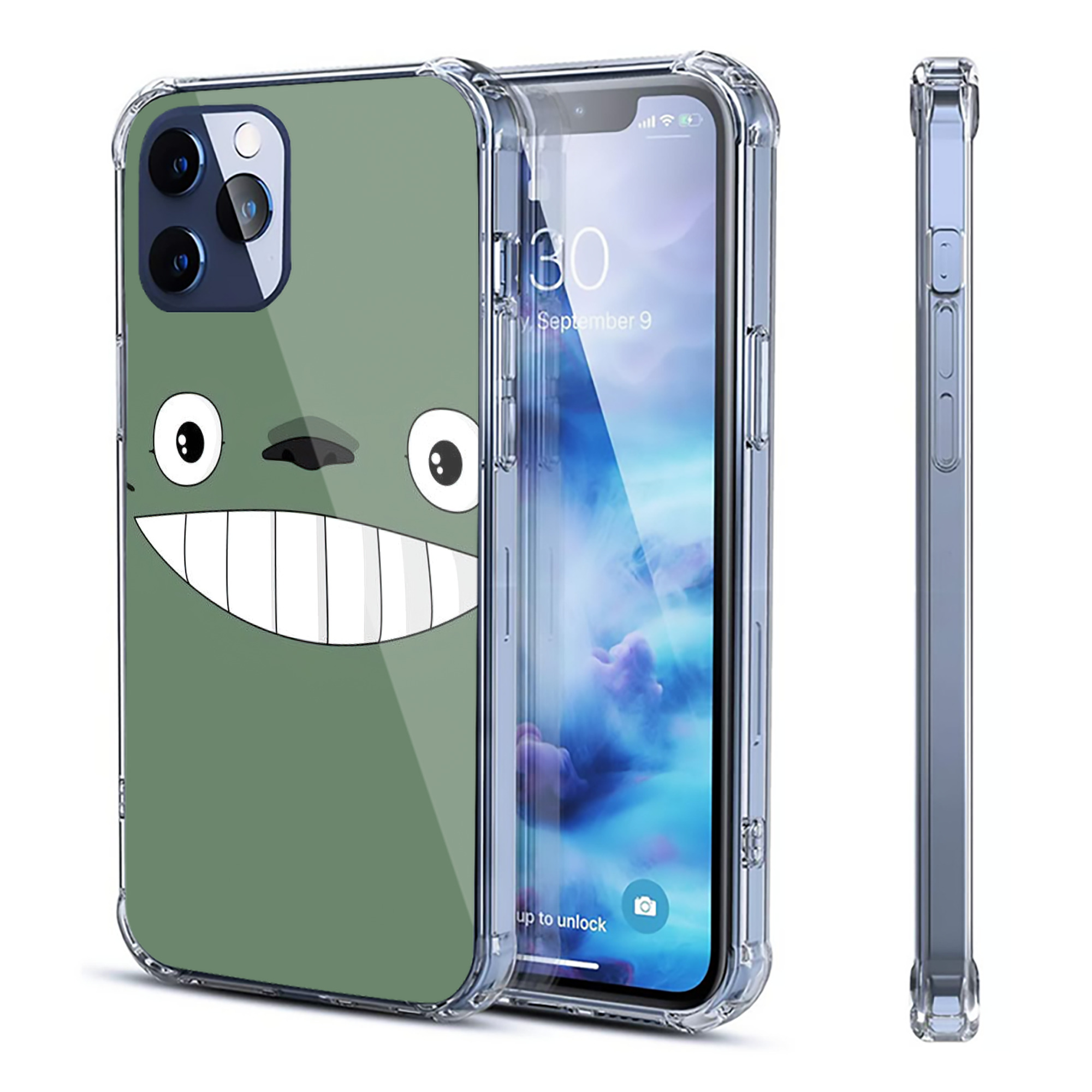 （画像用） となりのトトロ 草壁メイ 草壁サツキ My Neighbor Totoro Satsuki Kusakabe Mei Kusakabe 【iPhone 12シリーズ対応】透明スマホケース（クリアソフトケース）